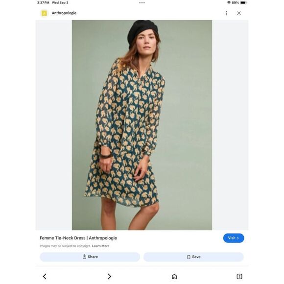 Anthropologie Ottod’ame Femme Tie Neck Dress US 8 Naked Women Made in Italy - Picture 2 of 14